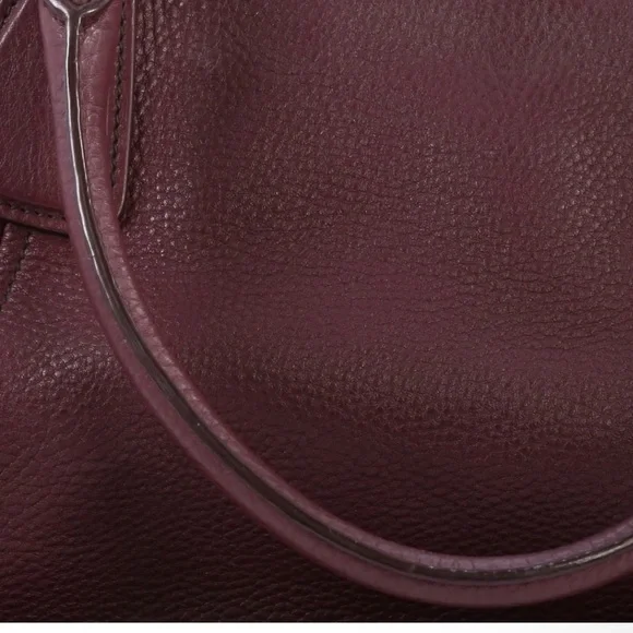 Prada Vitello Daino Galleria soft pebbled calfskin Leather burgundy purse - Picture 3 of 6
